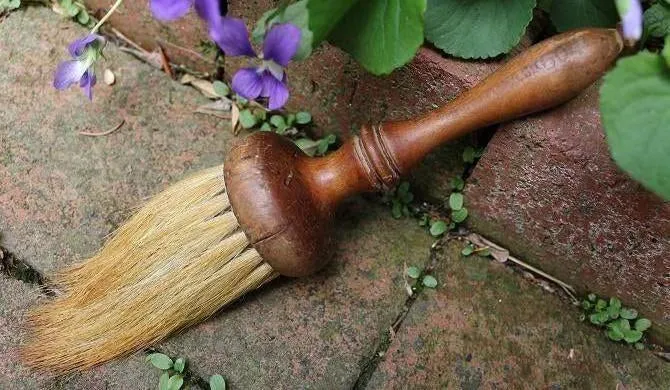 Stoneware Crock Heart N Hand Cookie Cutter Shaker Style Brush Gathering