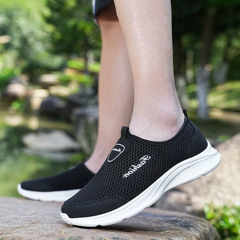 Summer Mesh Men Shoes Light Trend Casual Shoes Breathable Couple Flats Sneakers Men Vulcanized Shoes Zapatillas Hombre Size 47