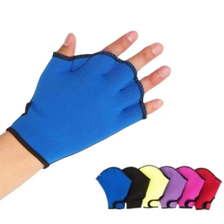 Swimming Training Duck Palm Webbing Multifunctional Snorkeling Gloves, Size: M(Royal Blue)