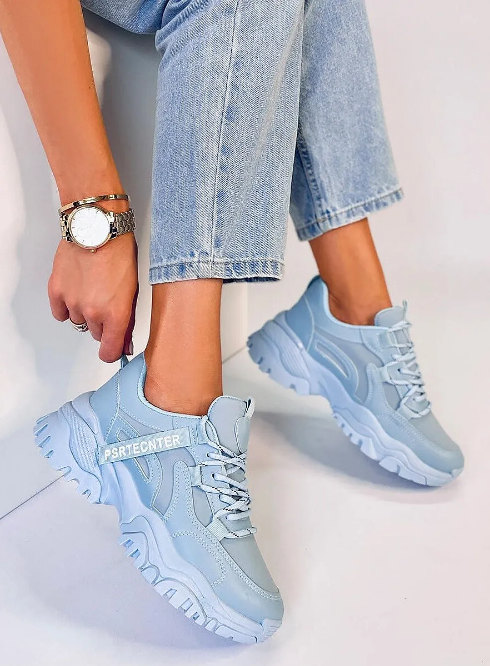 TEEK - Light Blue Laced Sport Sneakers