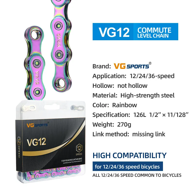 VG Sports Solid 8/9/10/11/12 Speed Bicycle Chain