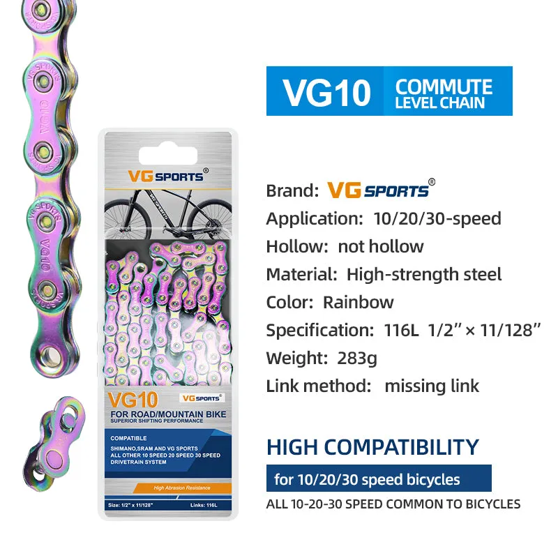 VG Sports Solid 8/9/10/11/12 Speed Bicycle Chain