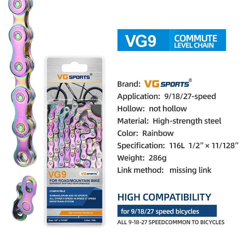 VG Sports Solid 8/9/10/11/12 Speed Bicycle Chain