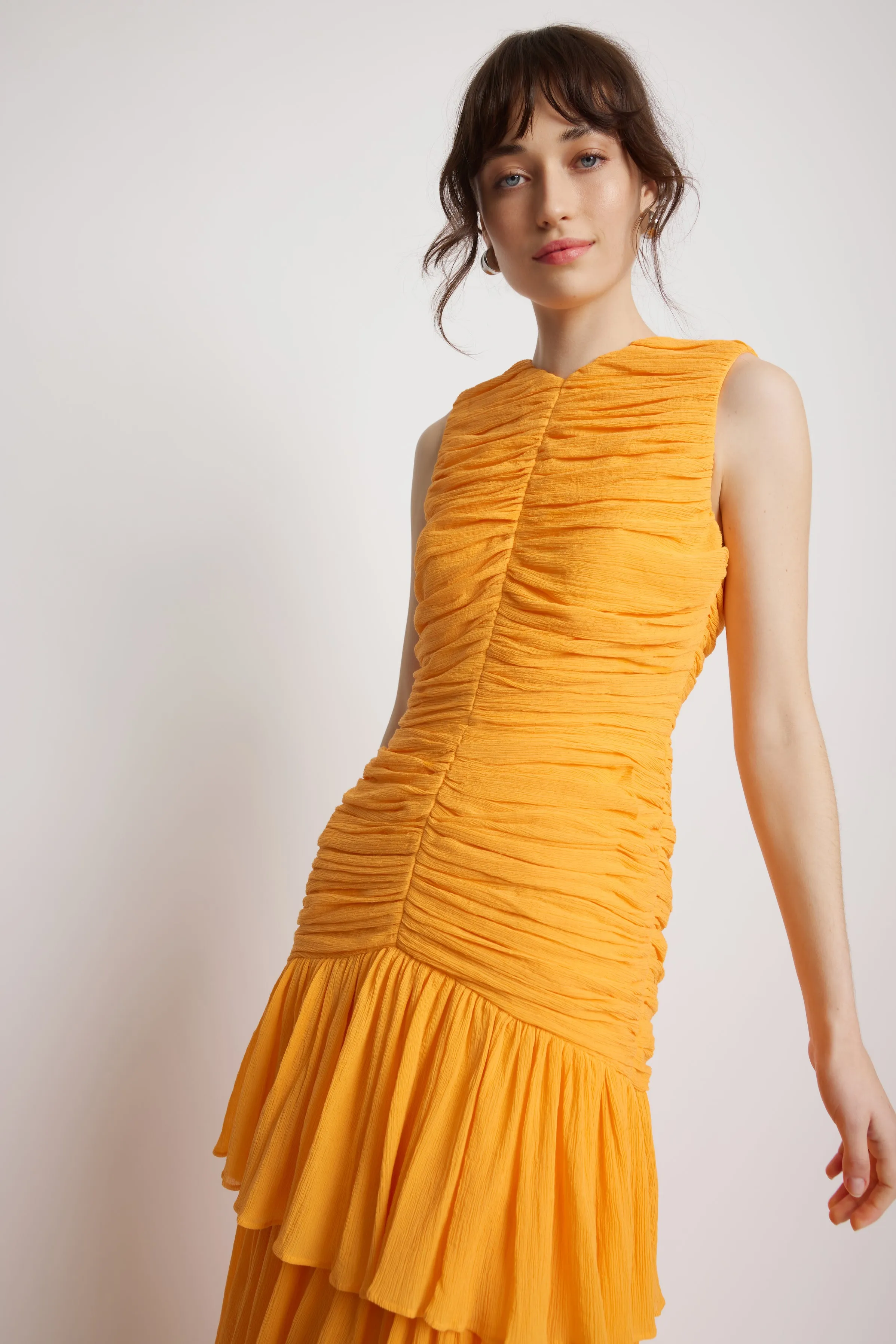 Wildflower Full Length Dress - Blazing Orange