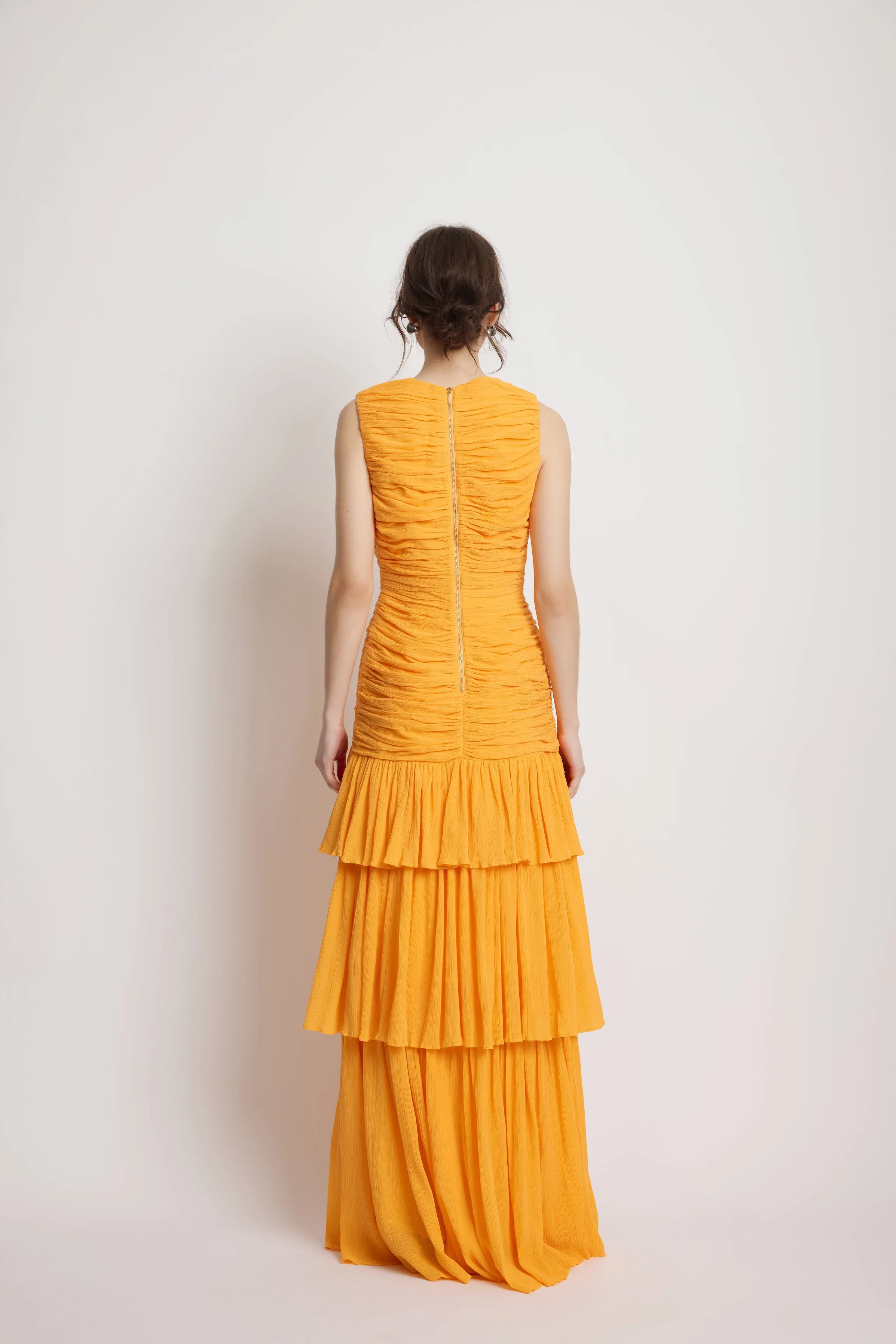 Wildflower Full Length Dress - Blazing Orange