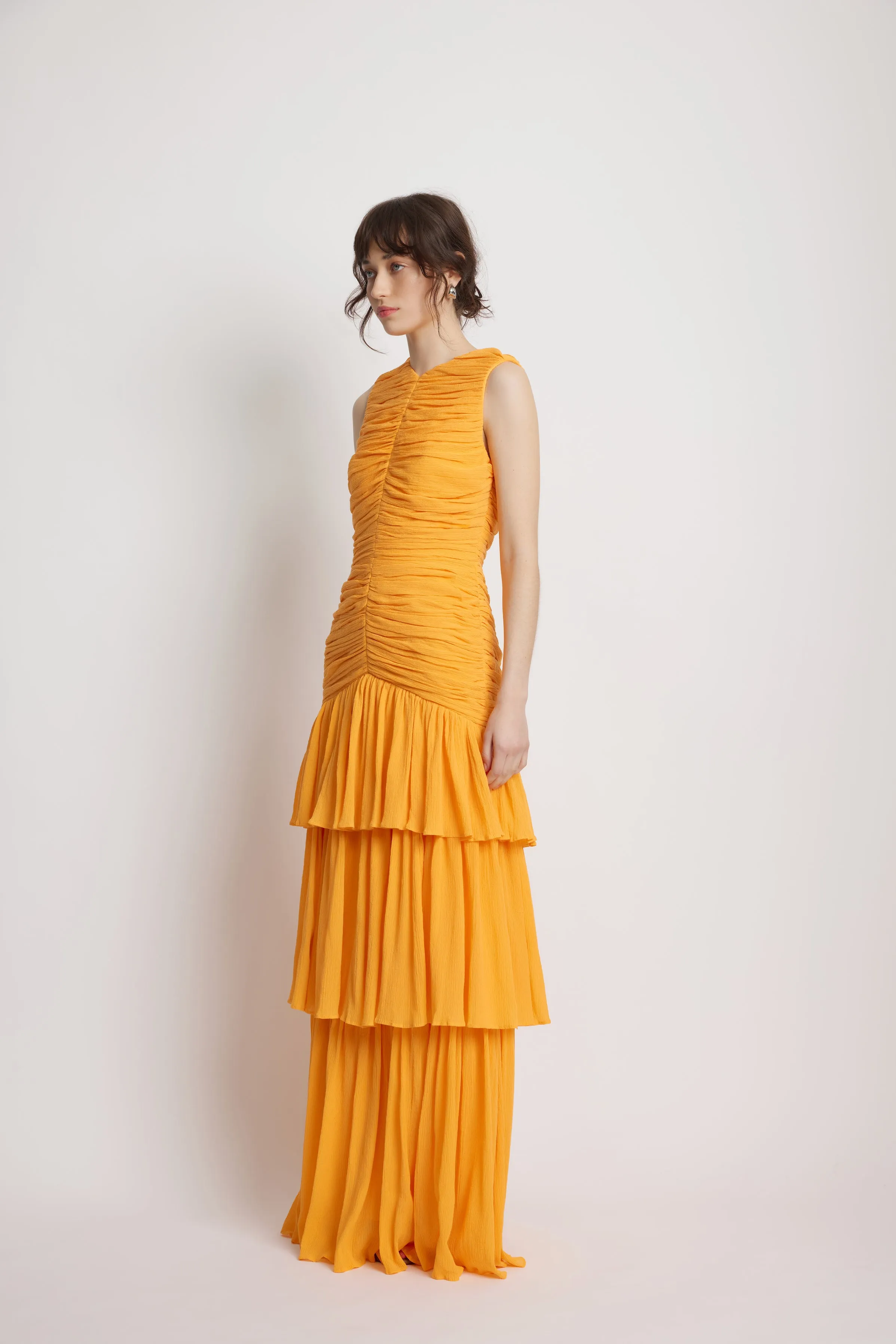 Wildflower Full Length Dress - Blazing Orange