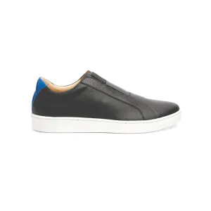 Women's Bishop Classic Black Blue Leather Sneakers 91791-995