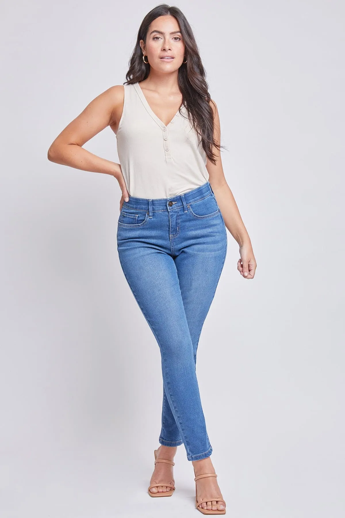 Women's Elastic Waistband Skinny Jeans