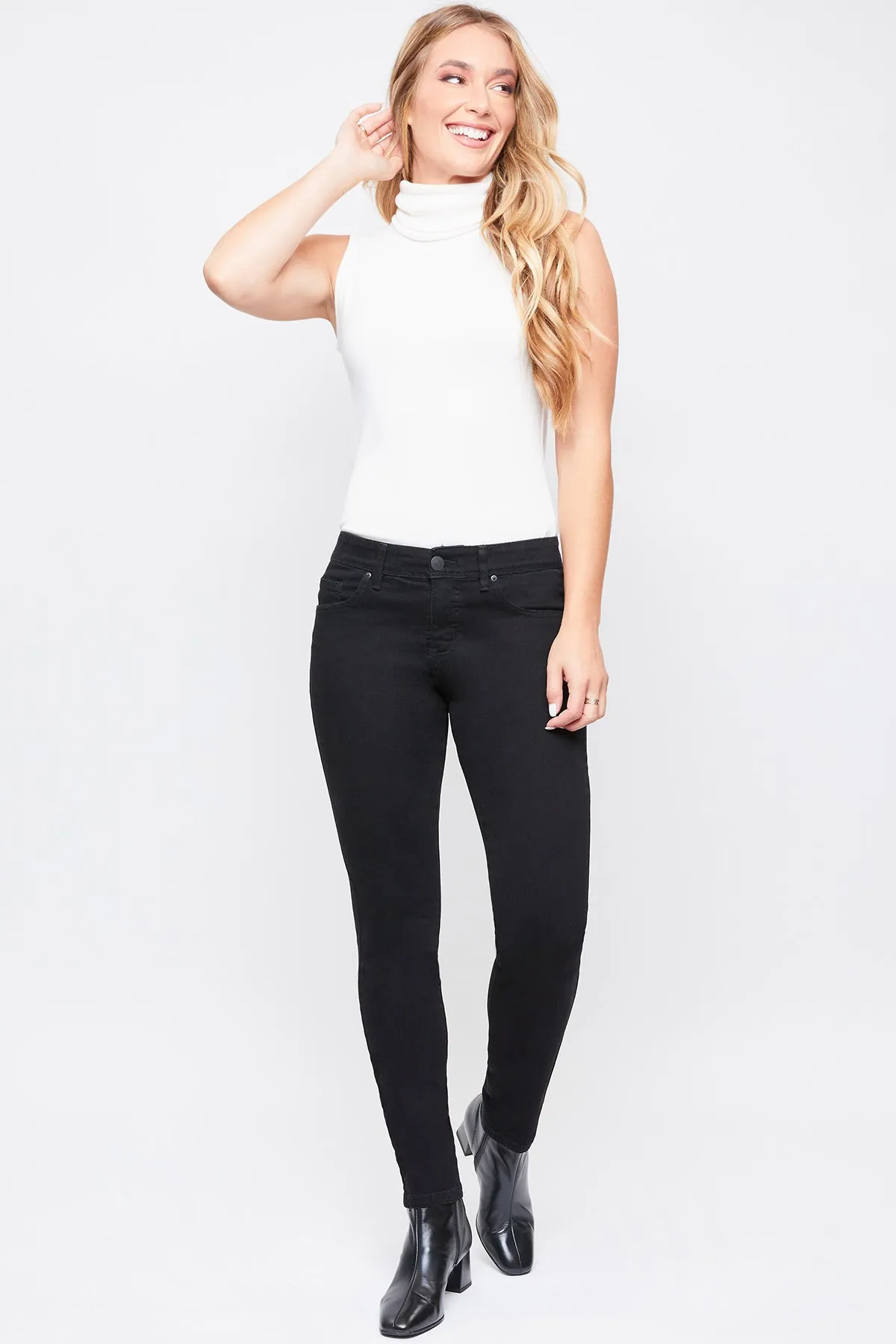 Women's Elastic Waistband Skinny Jeans