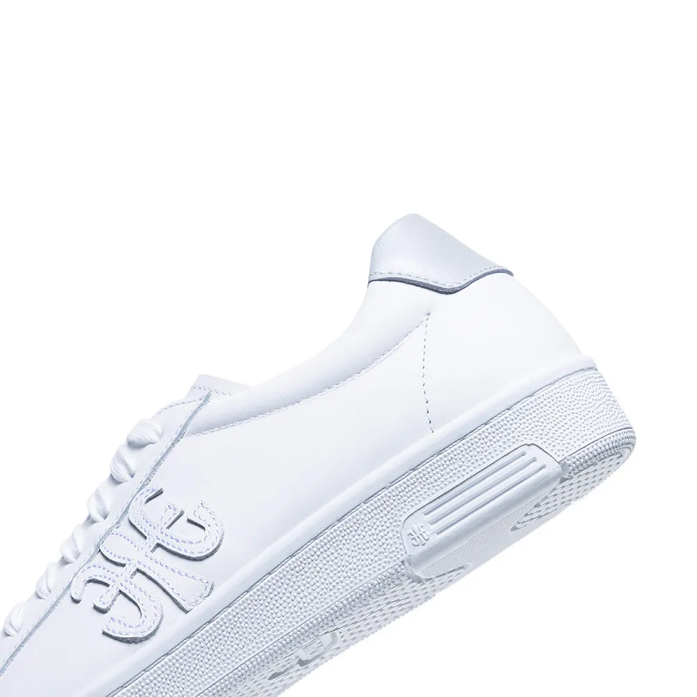 Women's Honor White gray Logo Leather Sneakers 98021-008