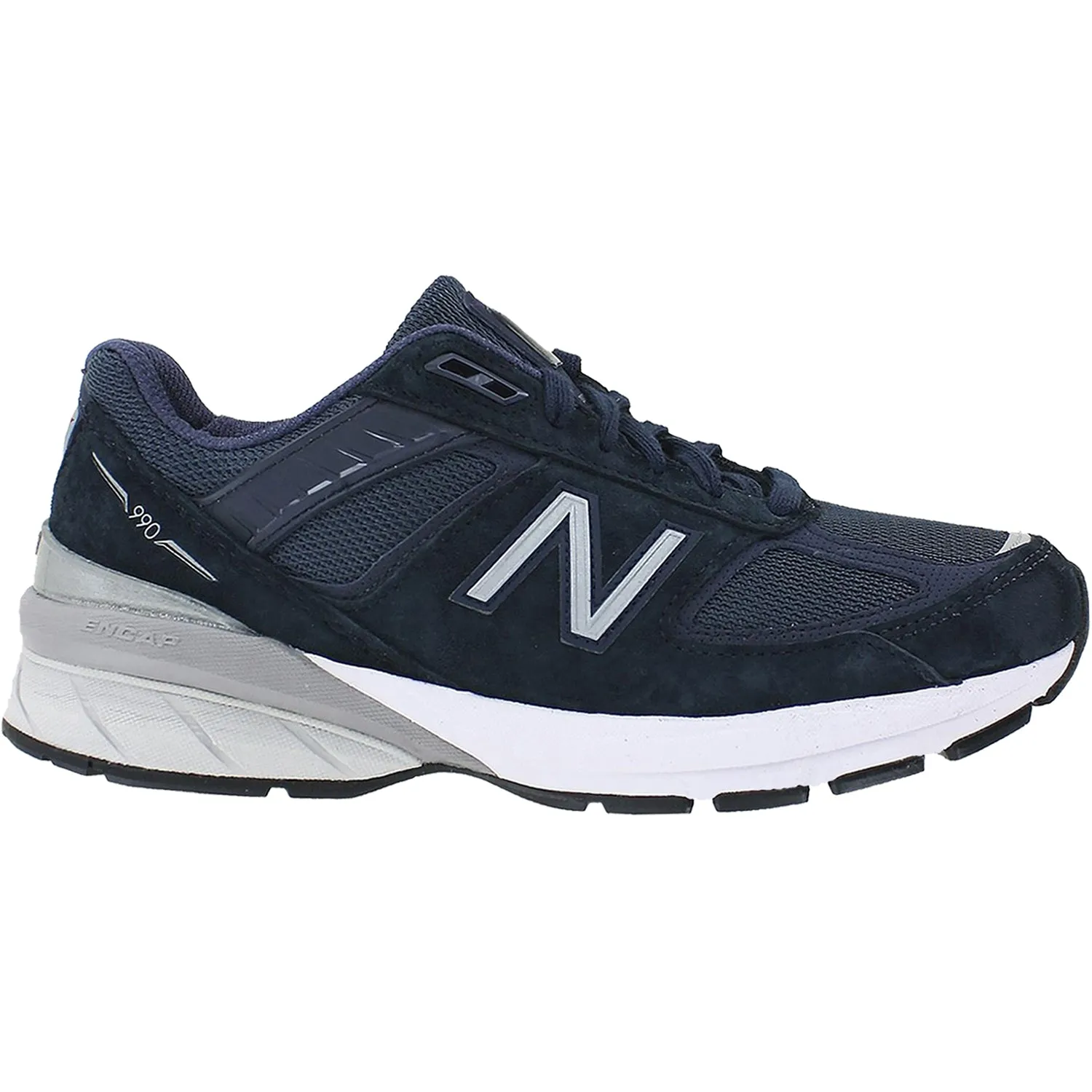 Women's New Balance W990NV5 Running Shoes Navy/Silver Suede/Mesh