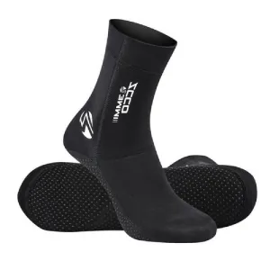 ZCCO 3mm Warm Non-Slip Diving Socks Anti-Wear Ankle Fins, Size:39-40 (Black)