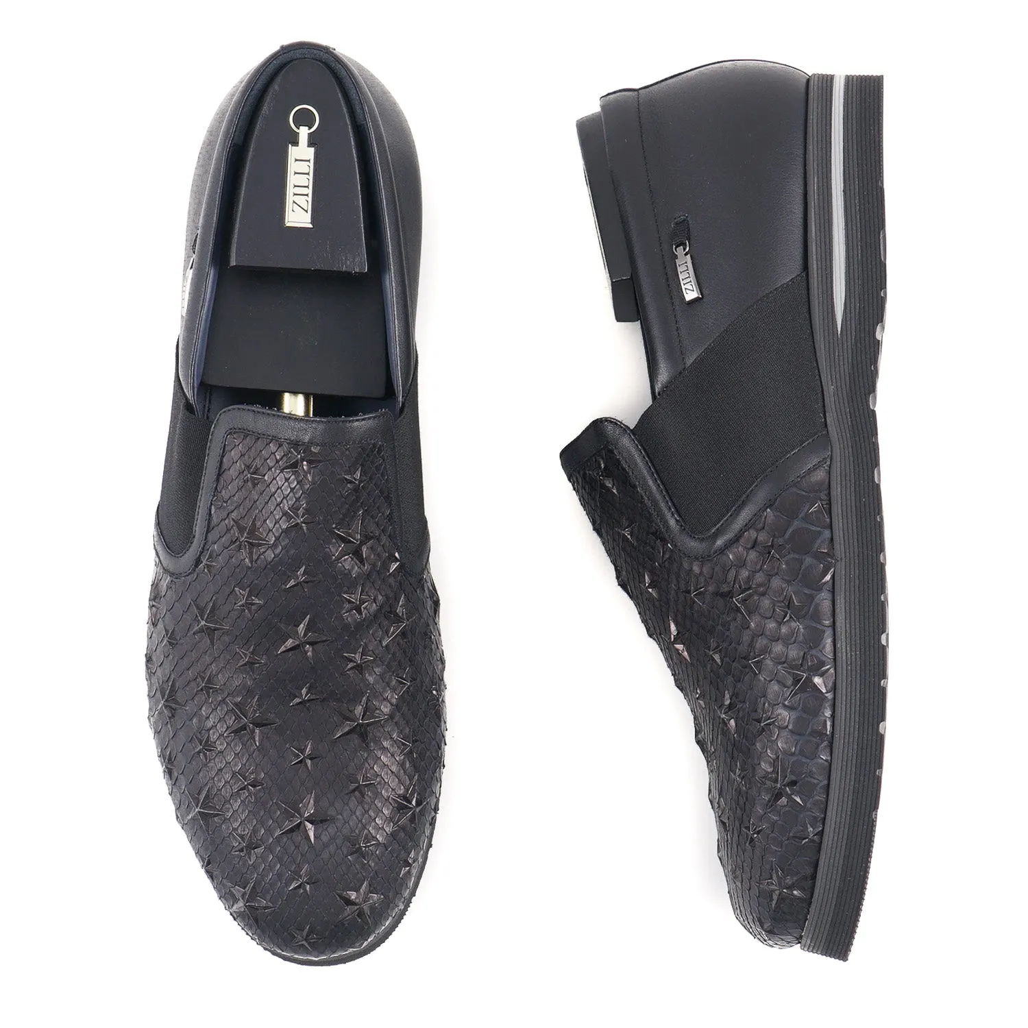 Zilli Python and Calf Leather Sneakers