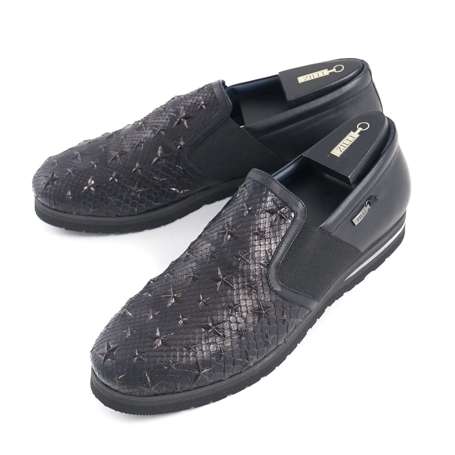 Zilli Python and Calf Leather Sneakers